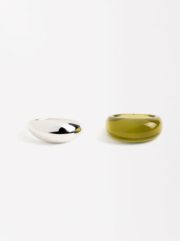 Ring Set With Resin