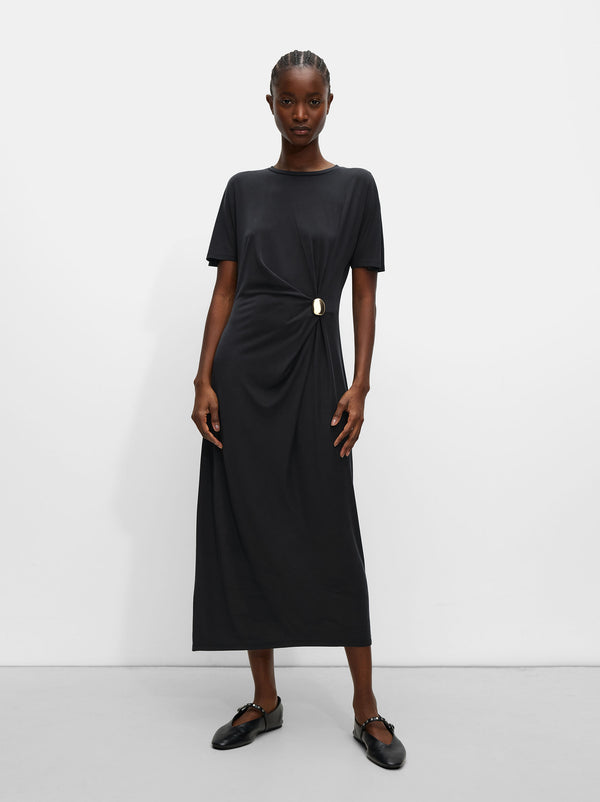 Long Dress With Metallic Detail