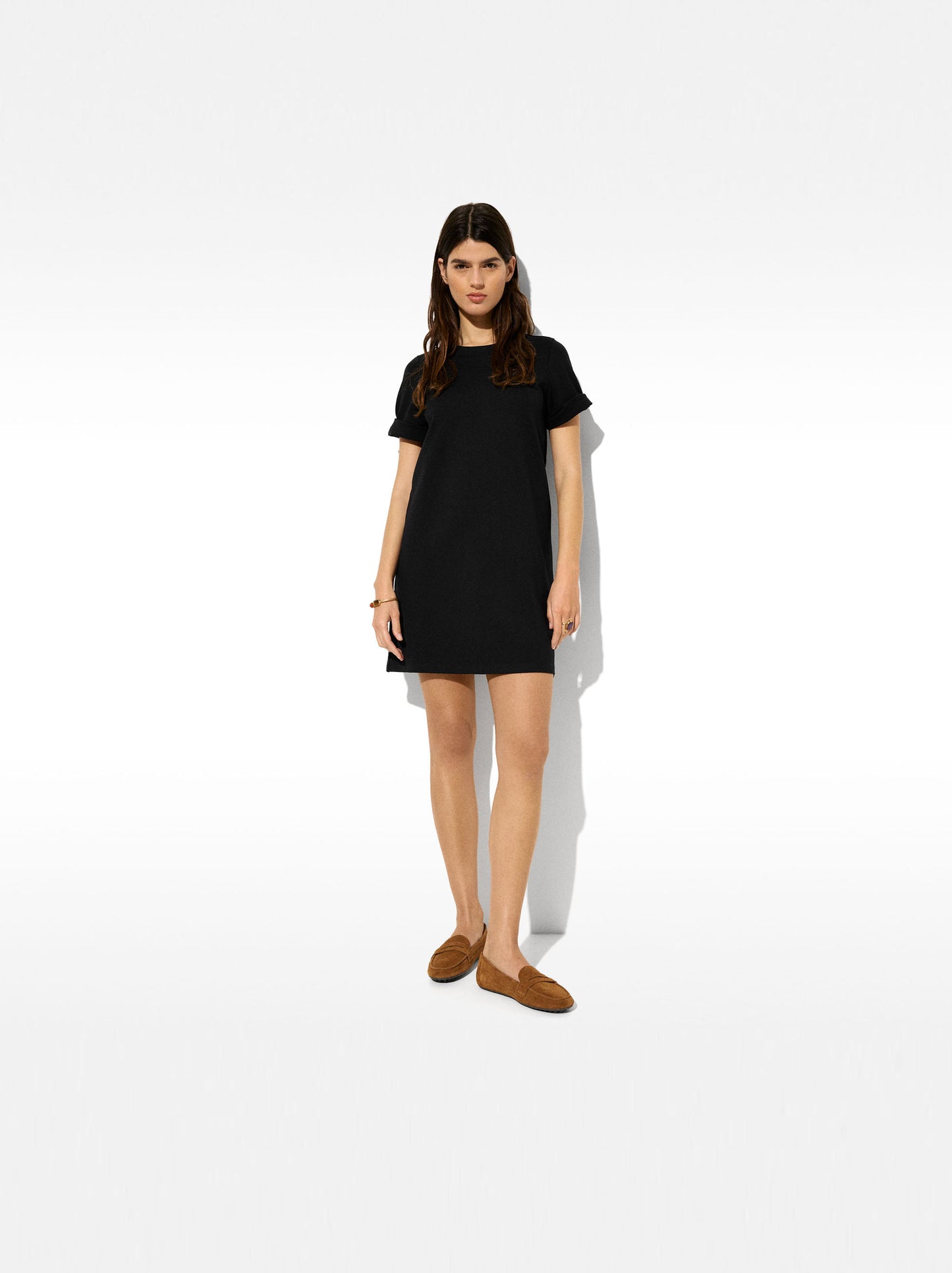 Short Dress With Round Neckline