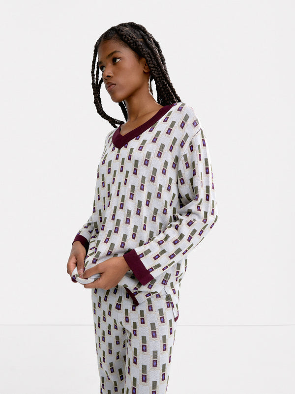 Jacquard Knit Sweater