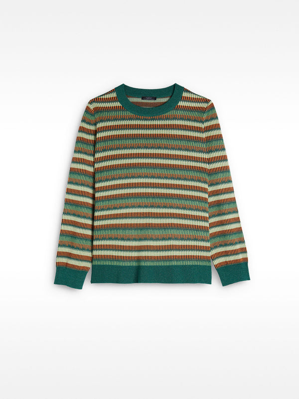 Striped Jacquard Knit Sweater