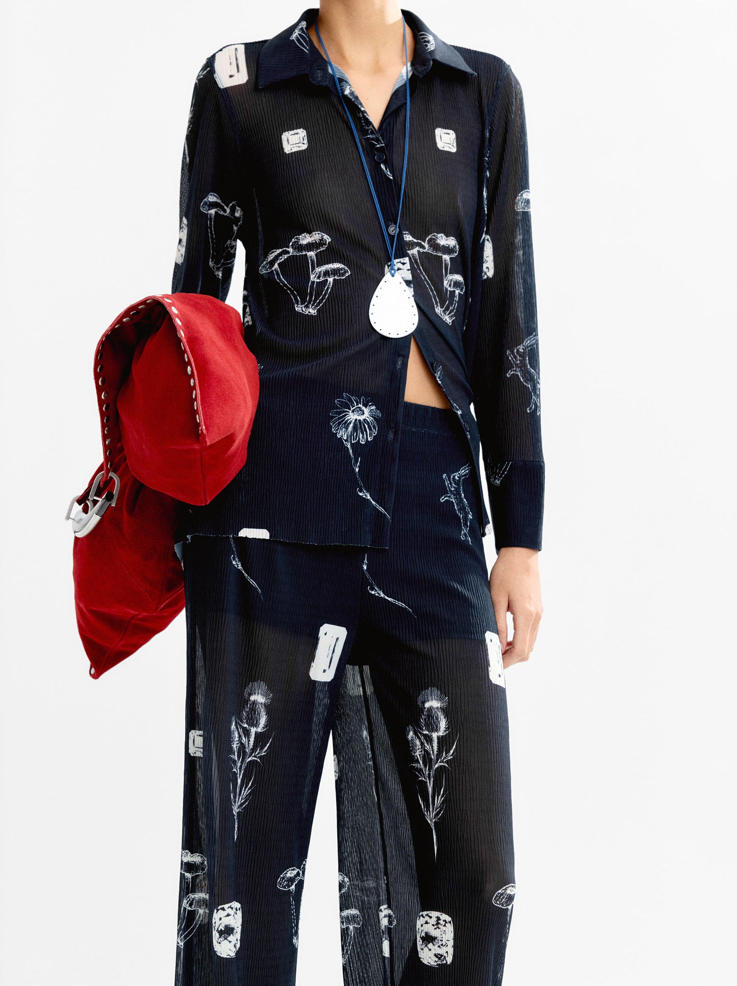 Printed Loose-Fitting Trousers