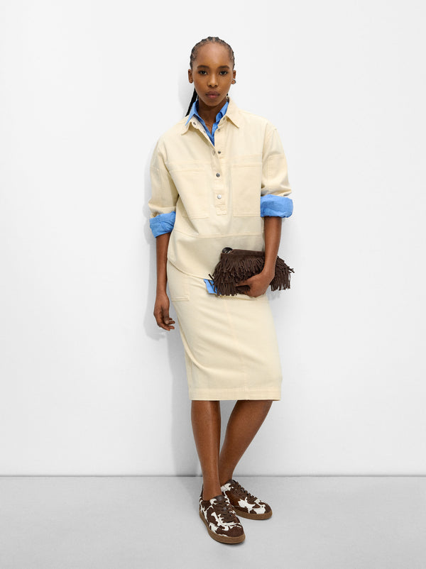 Long-Sleeved Denim Shirt