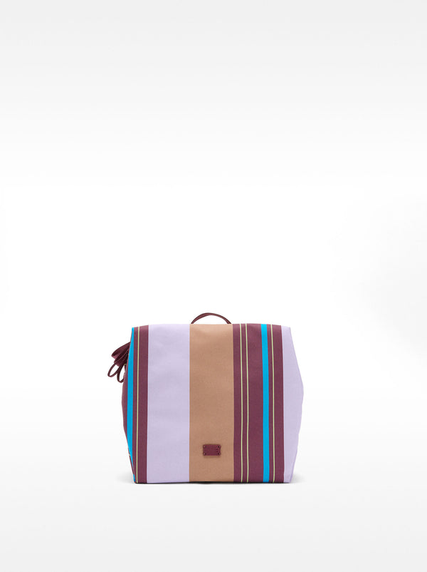 Striped Nylon Toiletry Bag