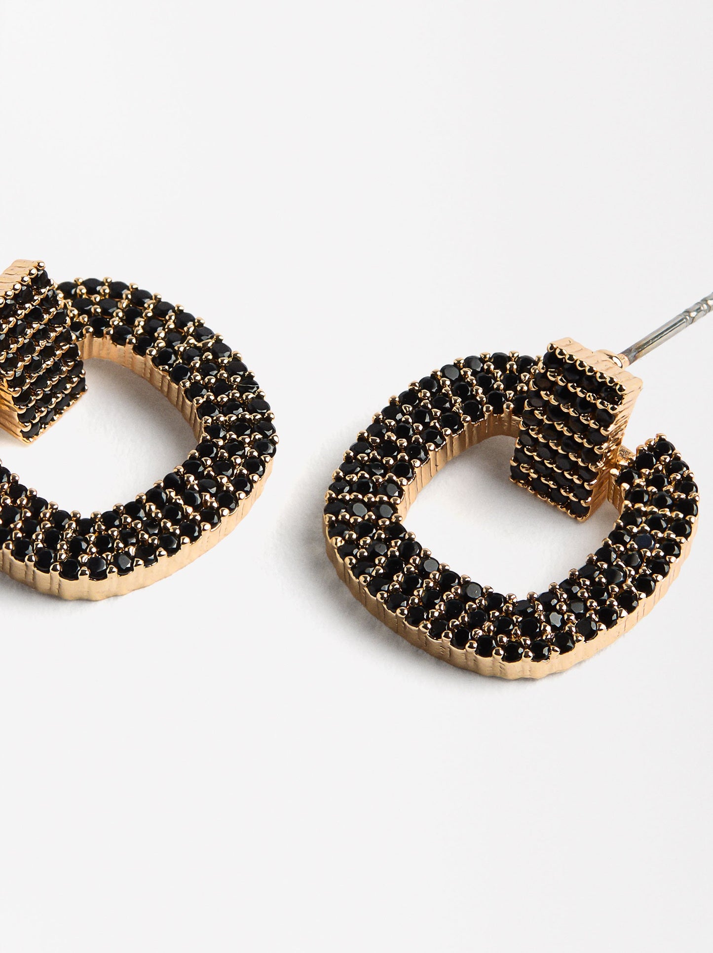 Square Earrings With Zirconia