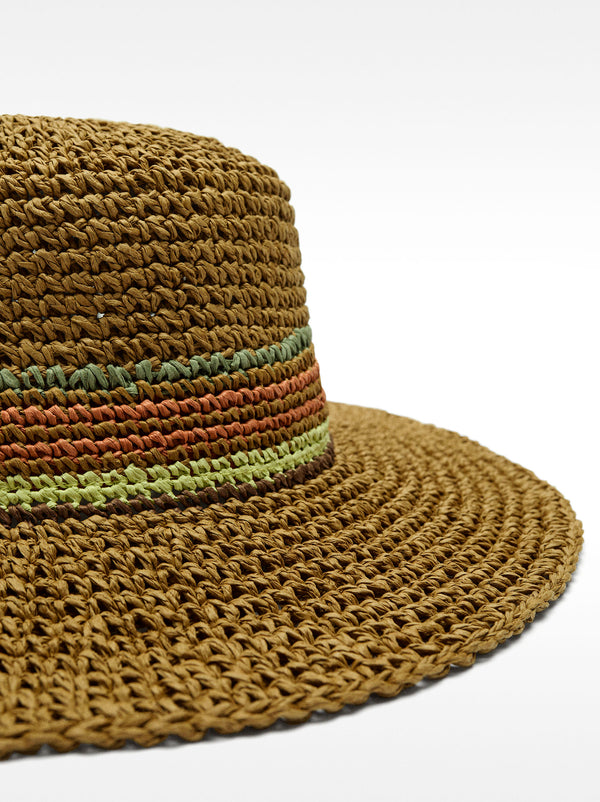 Straw-Effect Hat