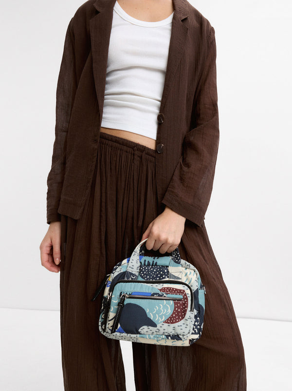 Printed Nylon Crossbody Bag