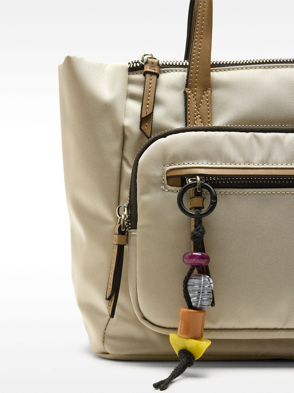 Nylon Tote Bag With Pendant