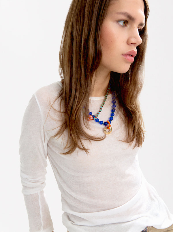 Set Of Necklaces With Crystal Beads