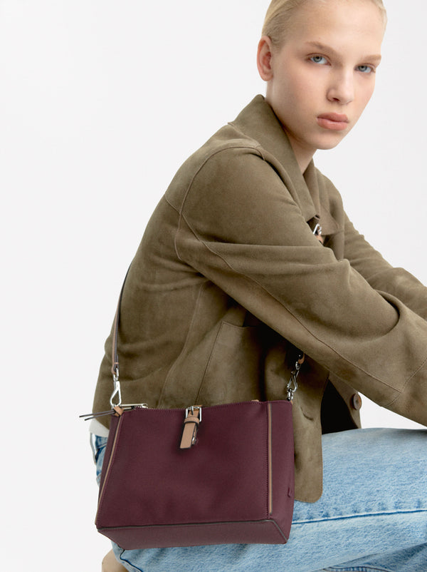 Nylon Effect Shoulder Bag