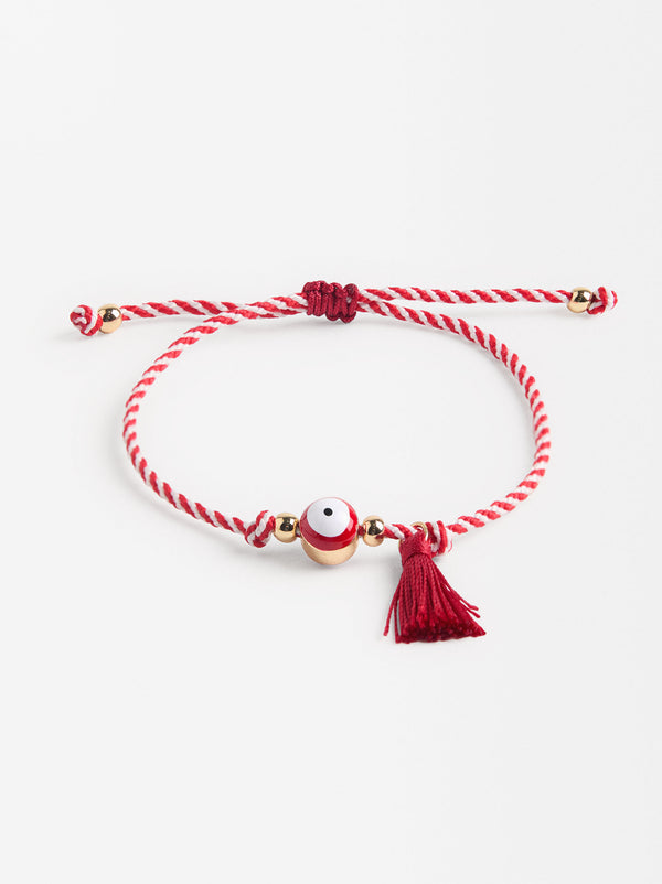 Adjustable Bracelet With Eye And Pompom