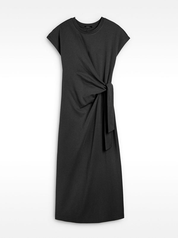 Draped Dress With Bow
