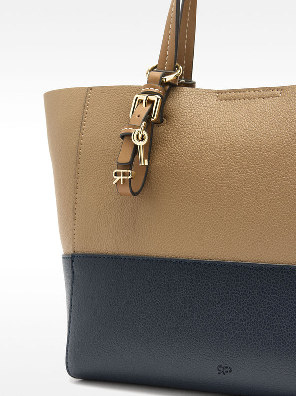 Color Block Tote Bag