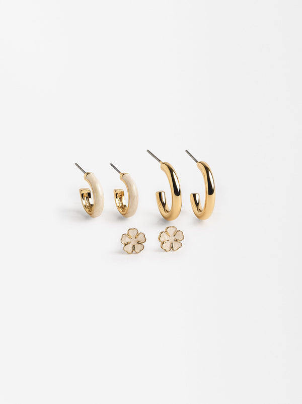 Earring Set With Enamel