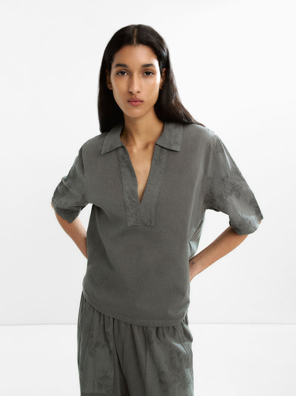 100% Cotton T-Shirt With Embroidery