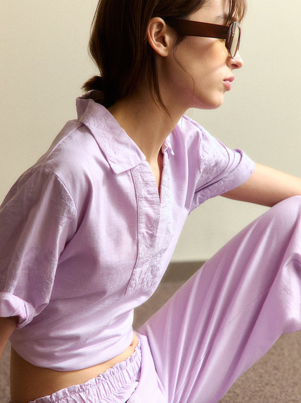 100% Cotton T-Shirt With Embroidery