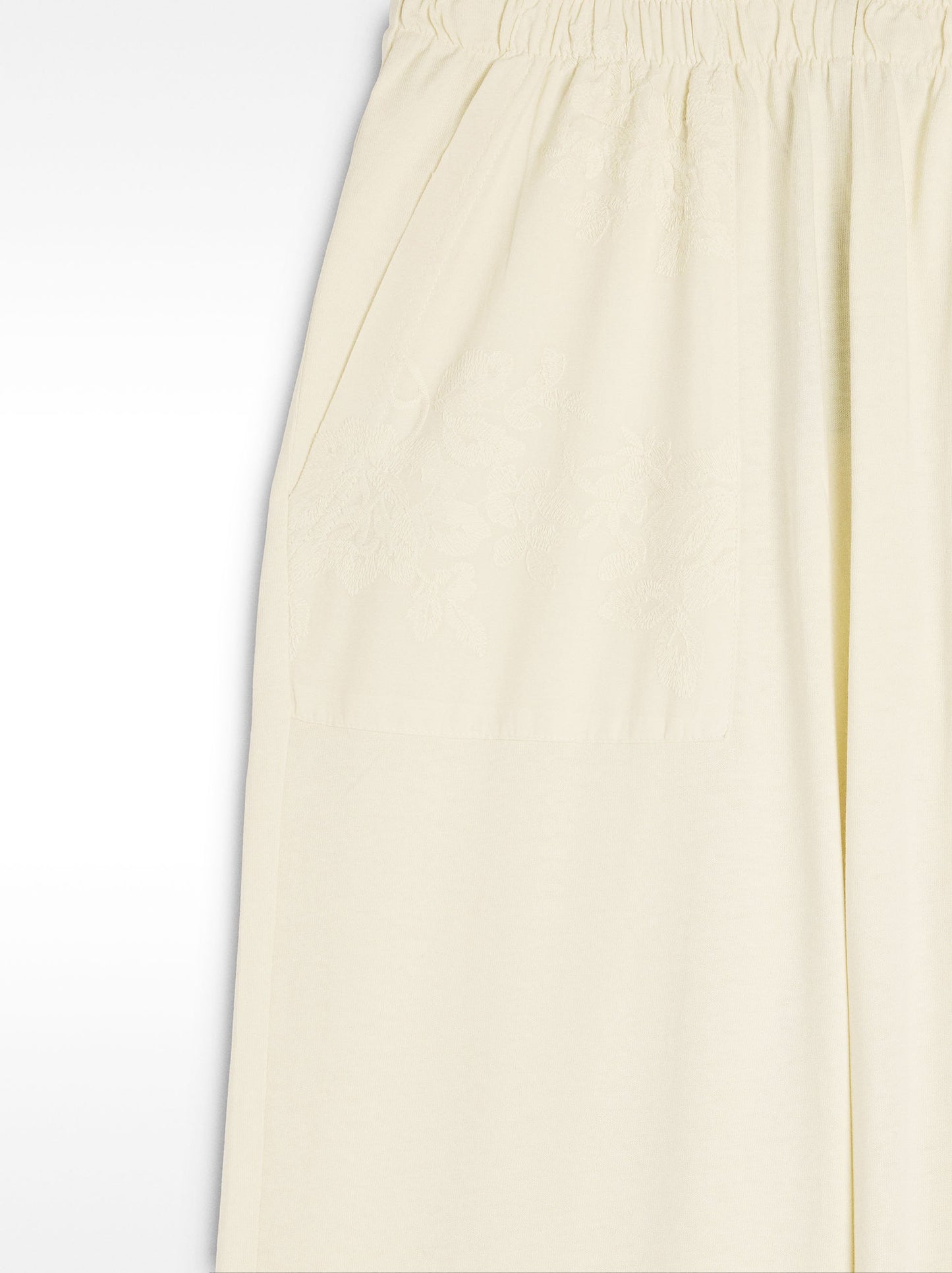 100% Cotton Trousers With Embroidery