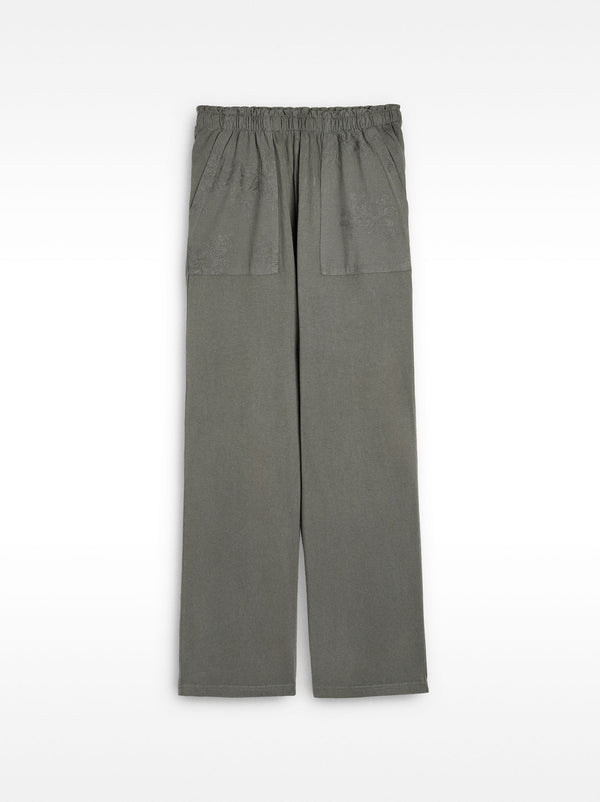 100% Cotton Trousers With Embroidery
