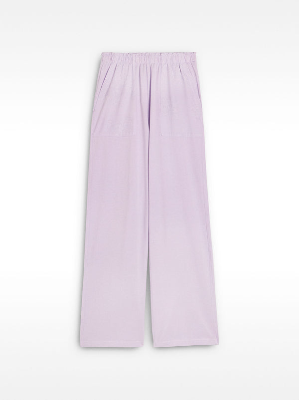 100% Cotton Trousers With Embroidery