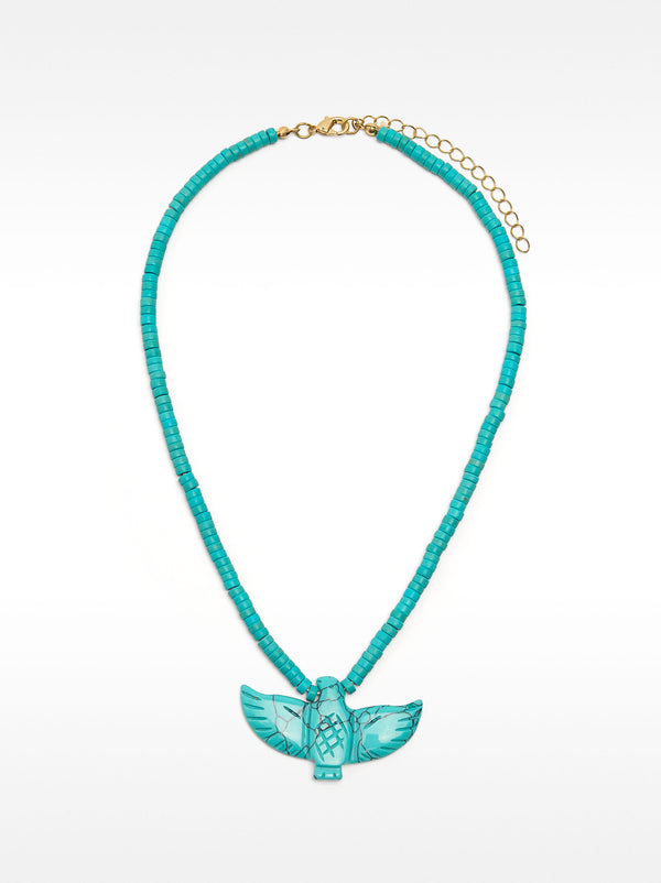 Dove Pendant Stone Necklace