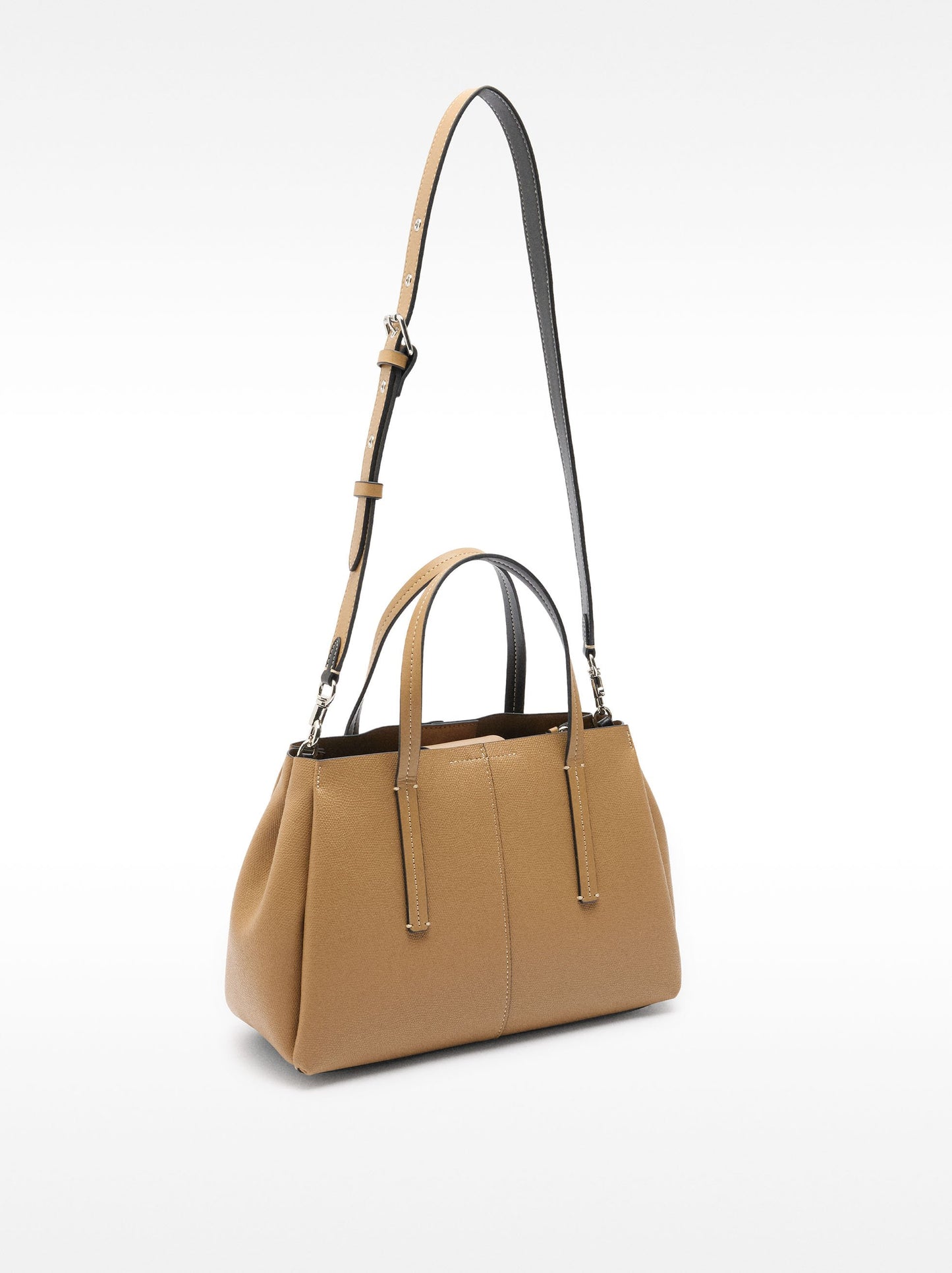 Tote Bag With Texture And Pendant