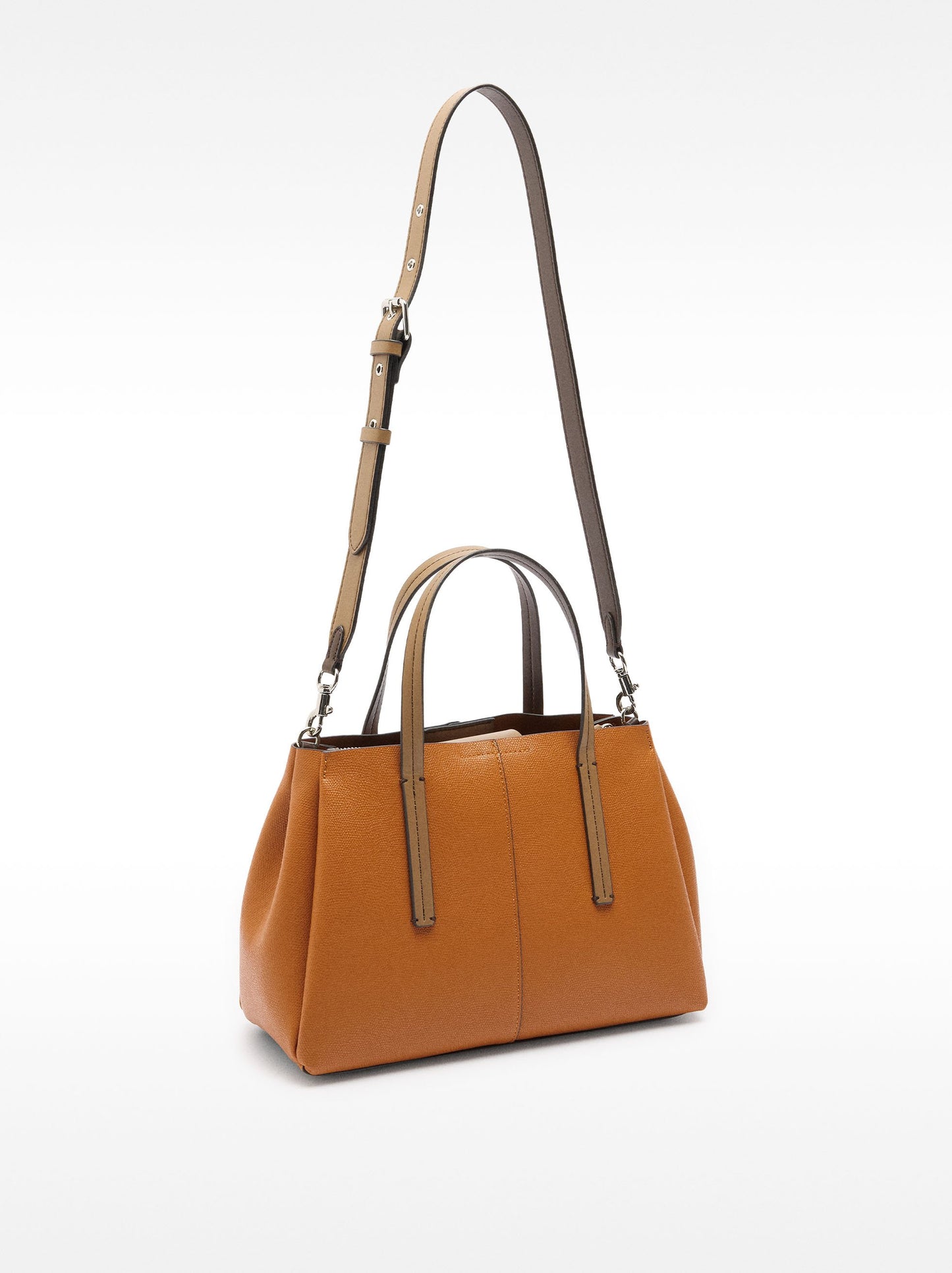 Tote Bag With Texture And Pendant