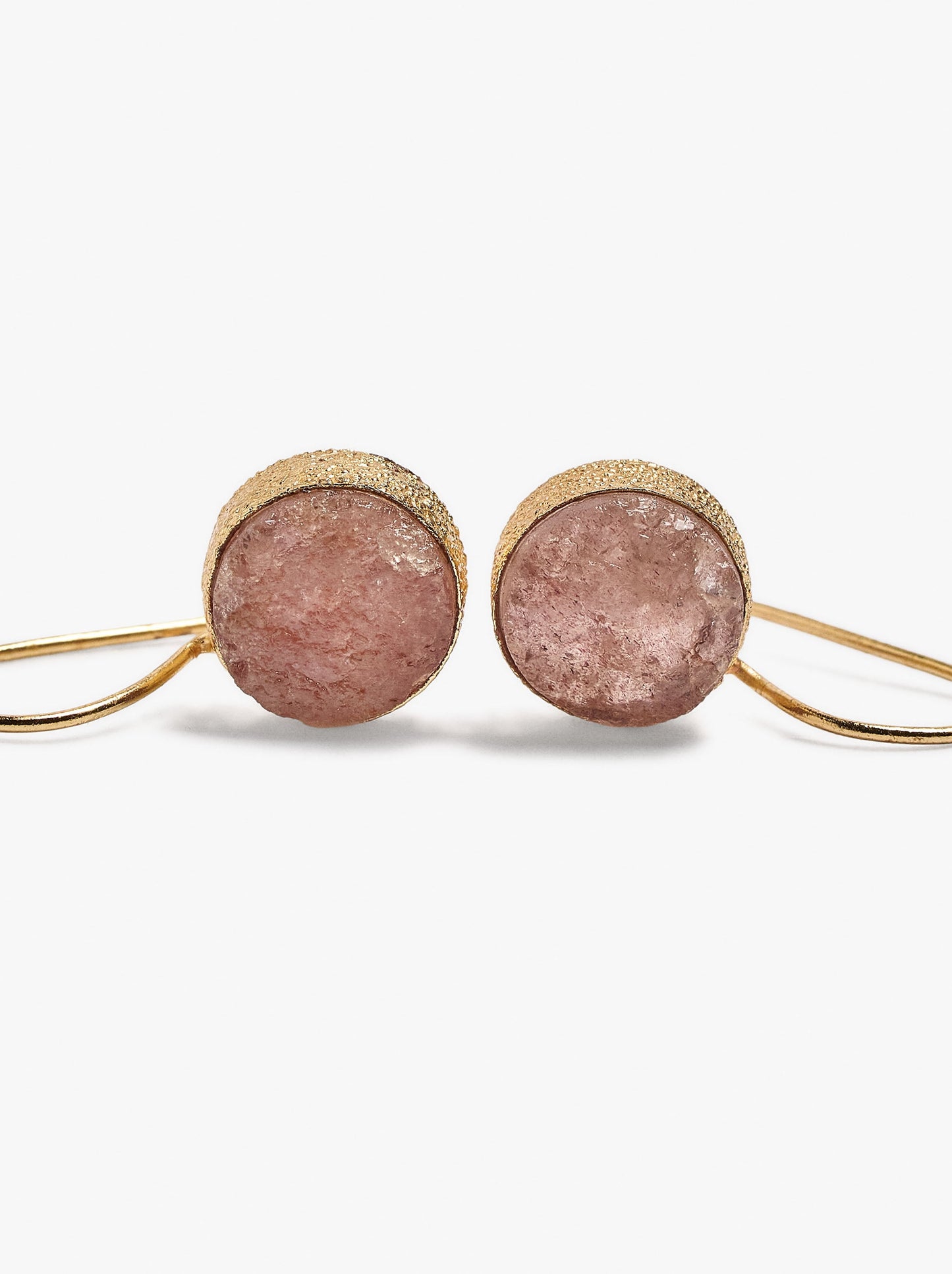 Round Earrings With Stone