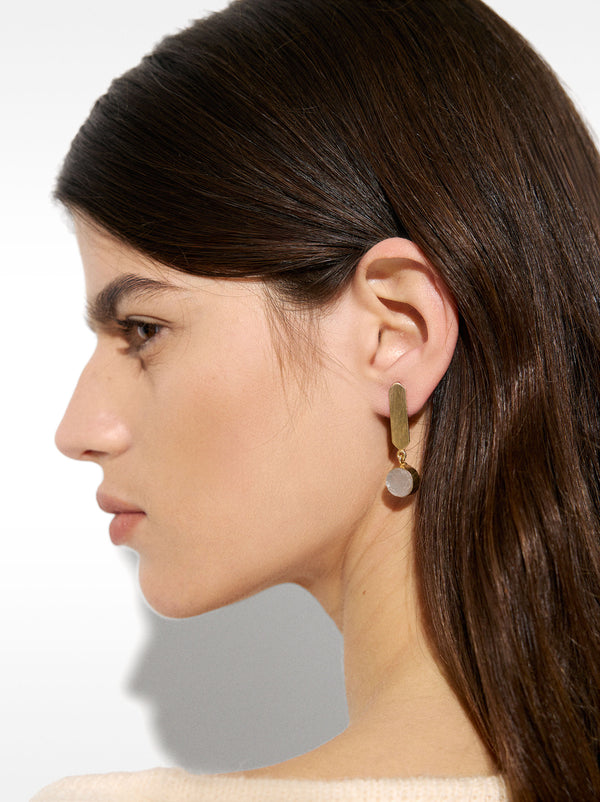 Bar Earrings With Stone