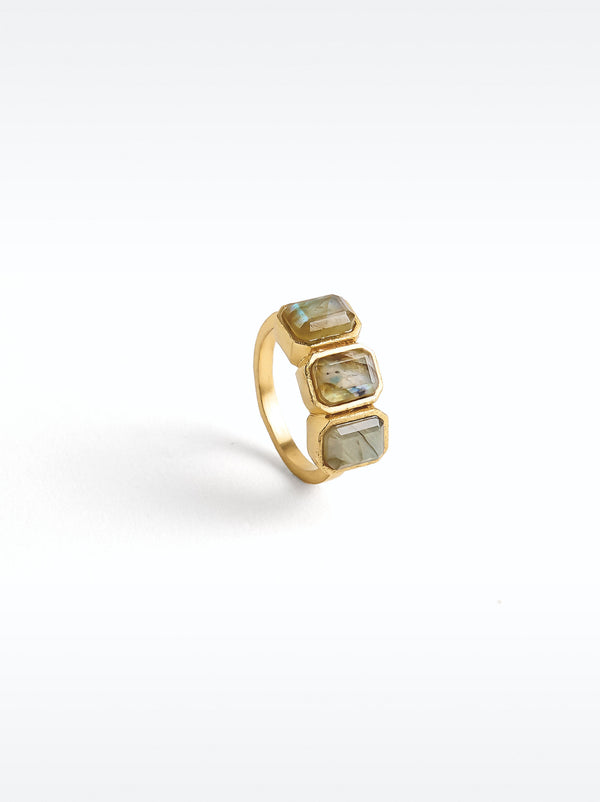 Square Ring With Stones