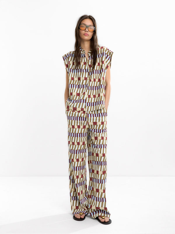Printed Fluid Pants