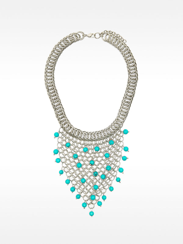 Intertwined Necklace With Stones