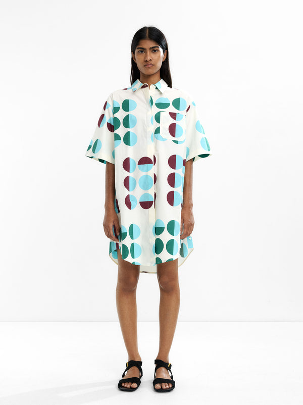 Printed Shirt Dress 100% Cotton