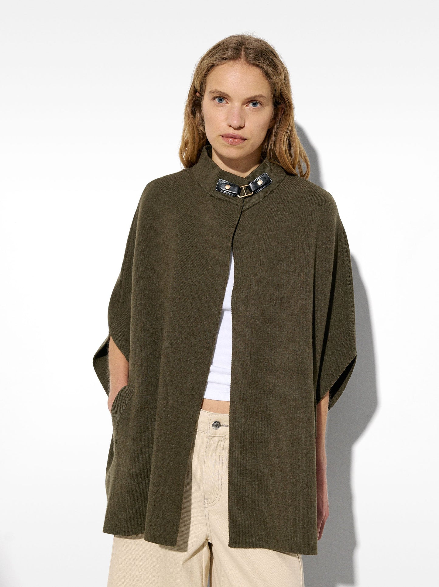 High-Neck Poncho