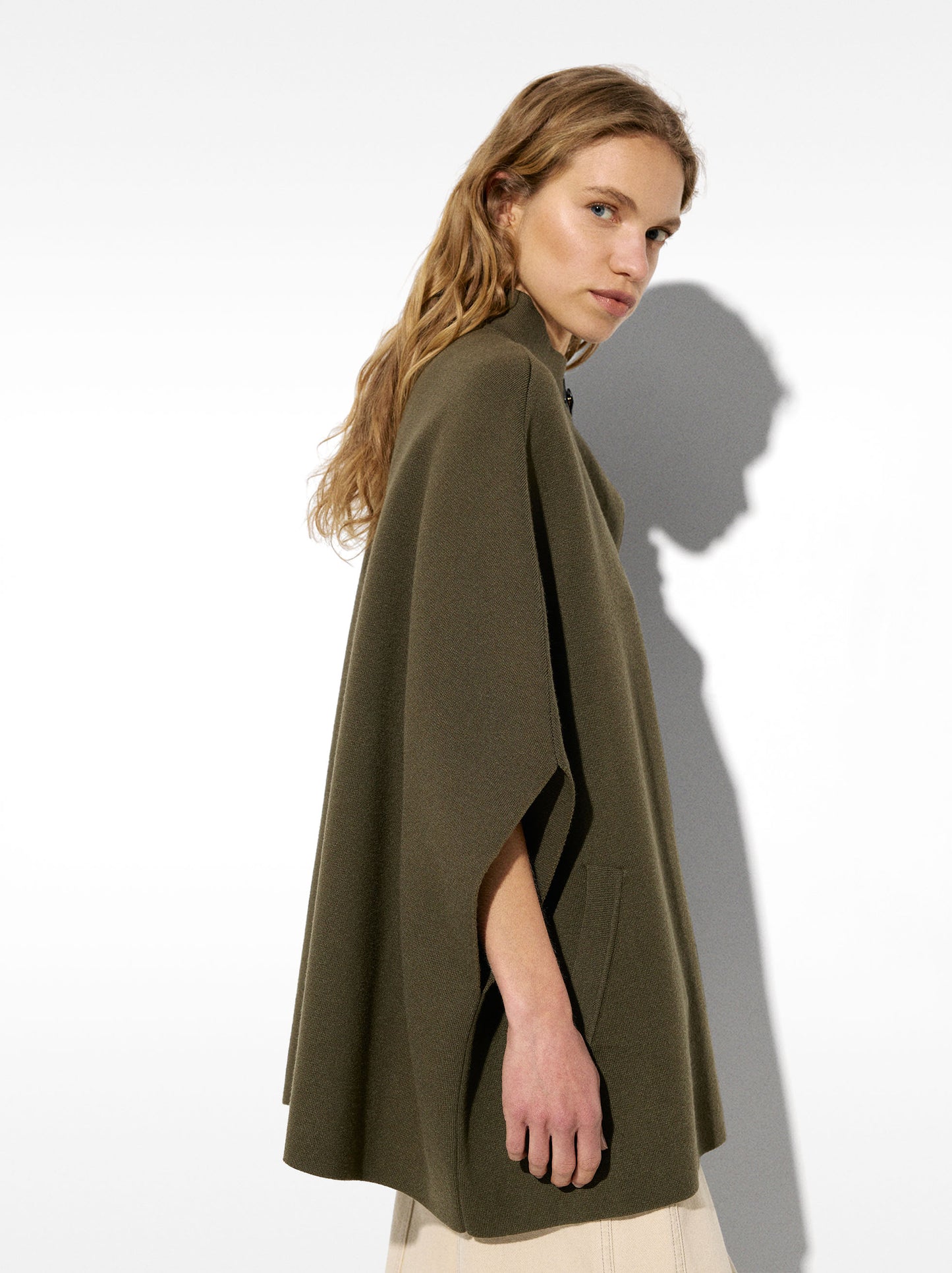 High-Neck Poncho