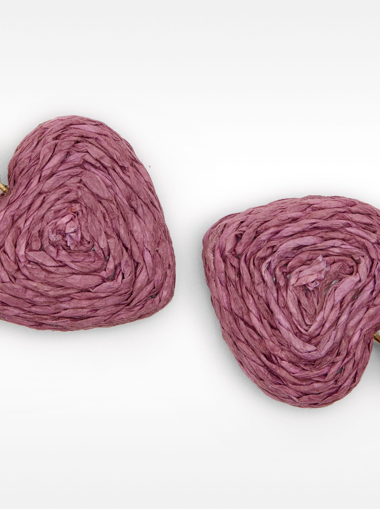 Raffia Heart Earrings
