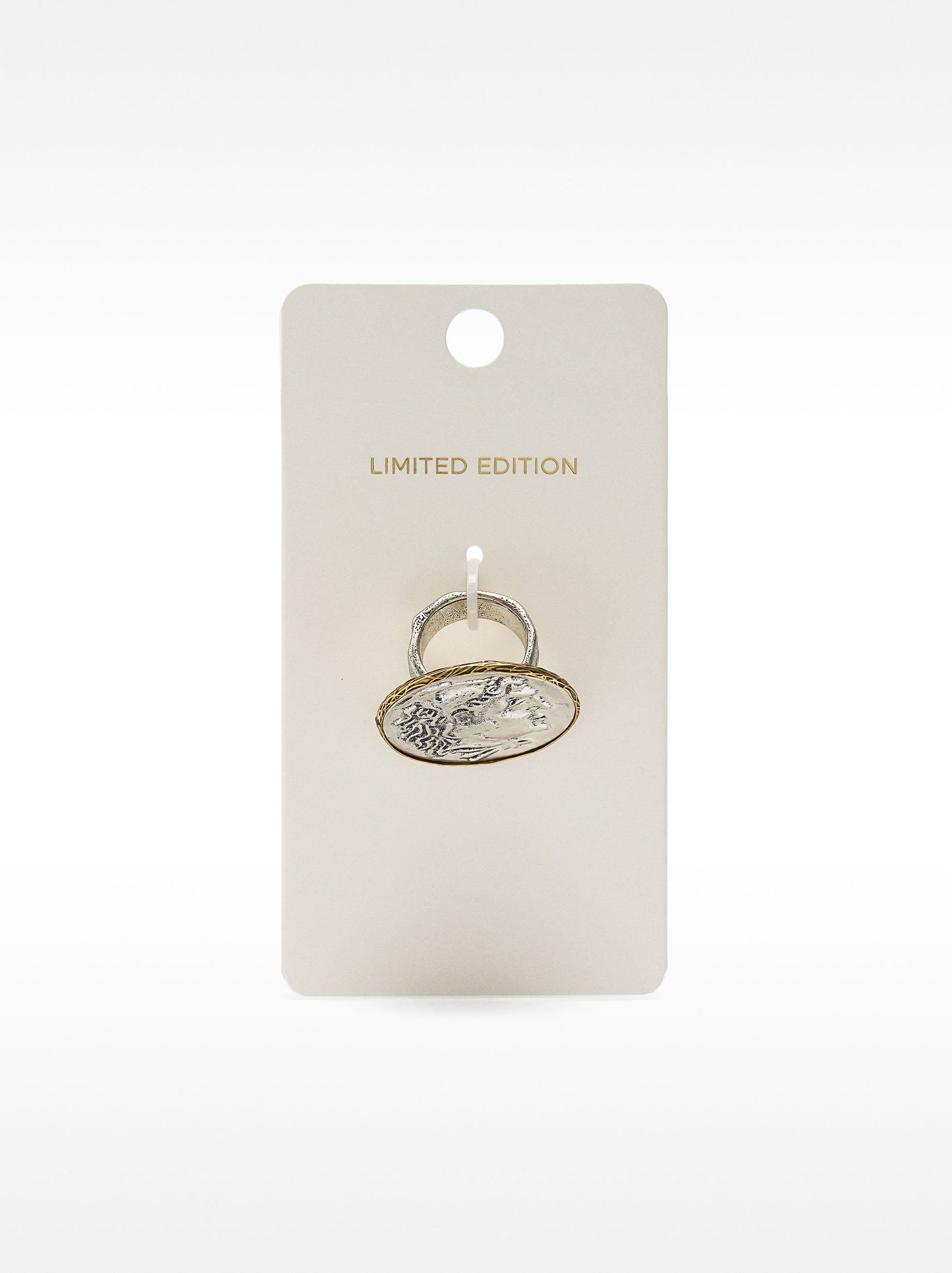 Ring With Aged-Effect Medal