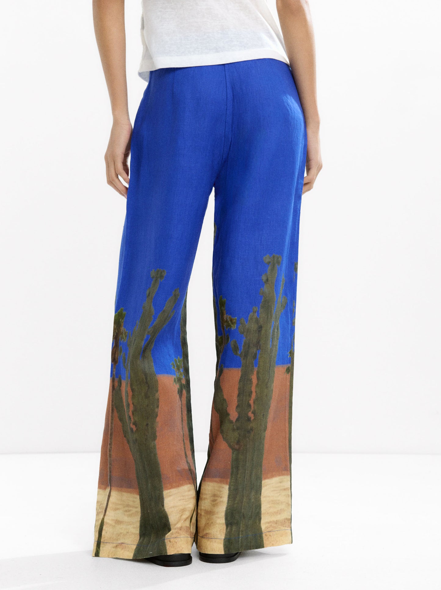 100% Linen Printed Trousers