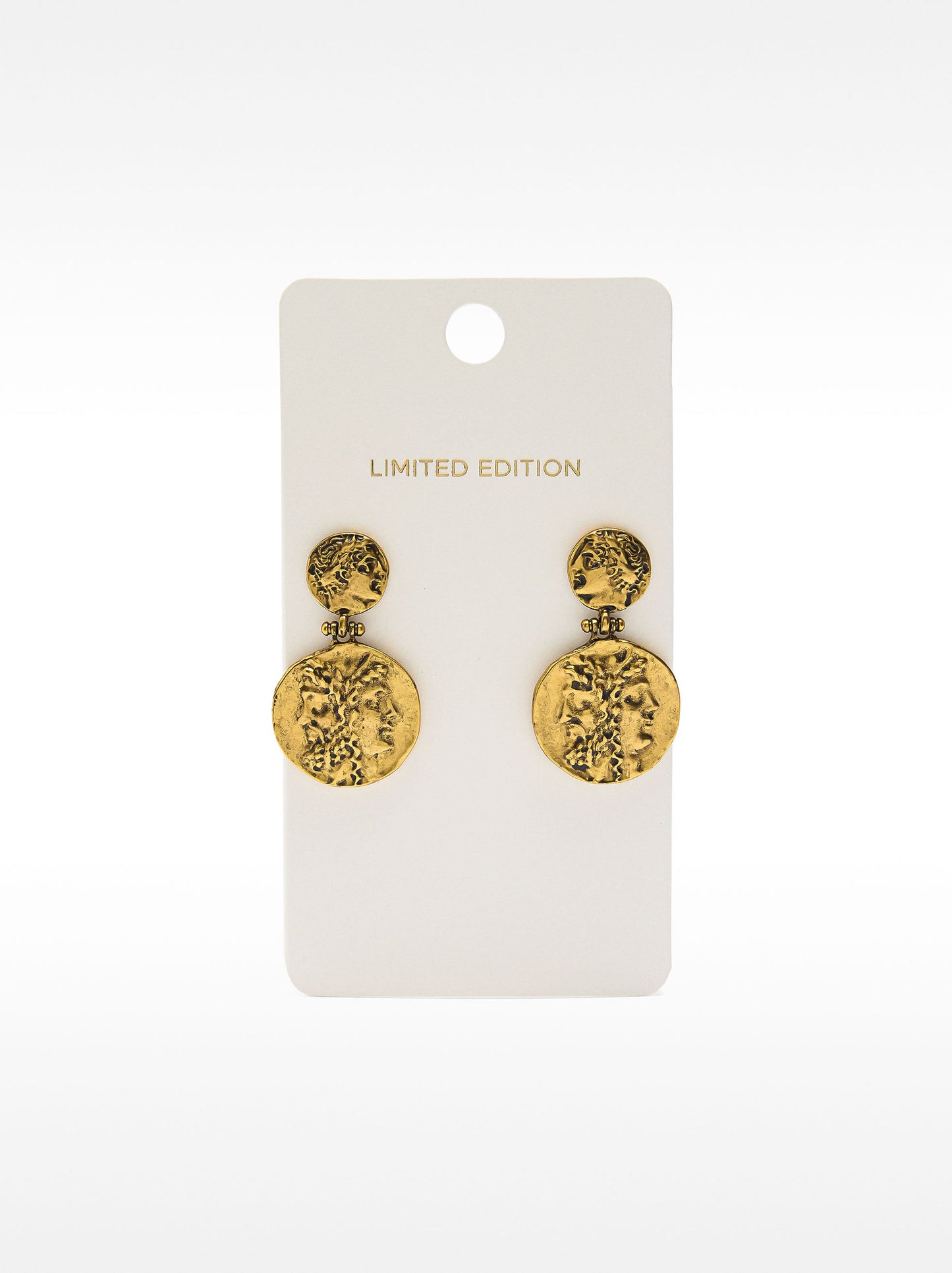 Earrings With Aged-Effect Medals