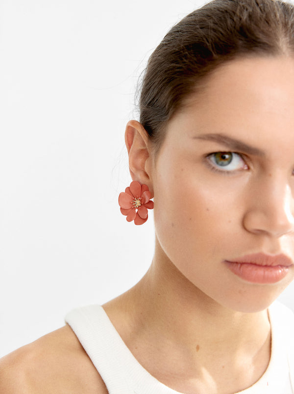 Matte Flower Maxi Earrings