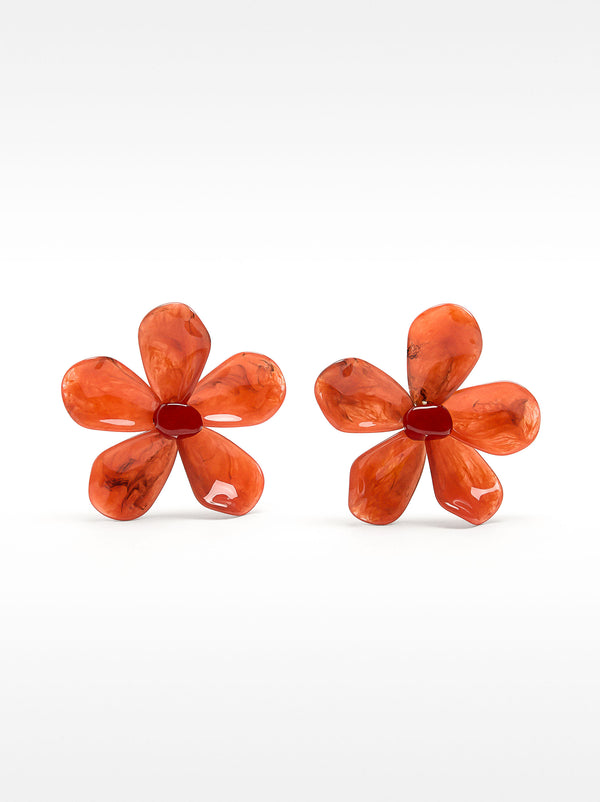 Maxi Flower Resin Earrings