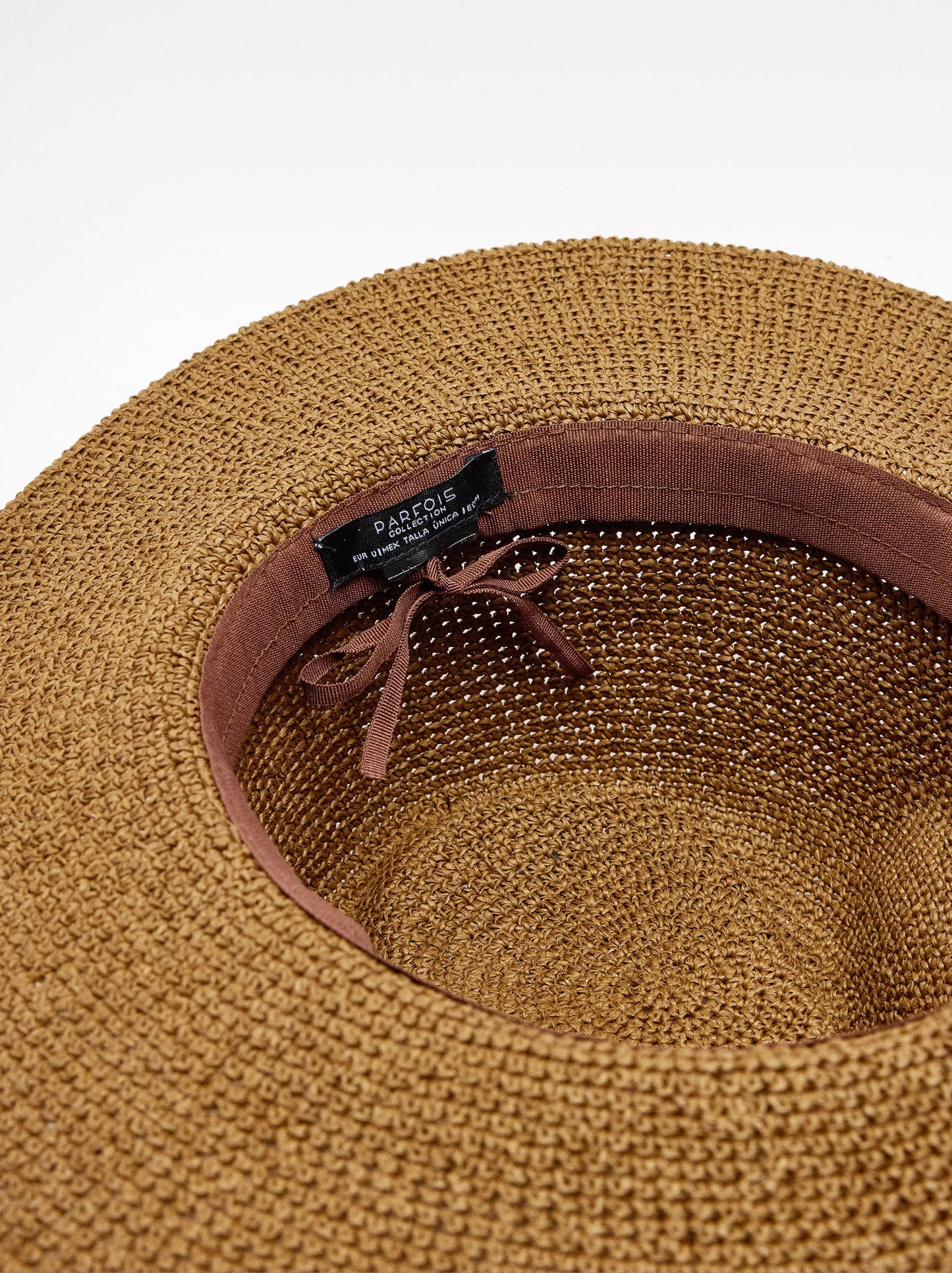 Raffia Effect Hat With Tie Straps