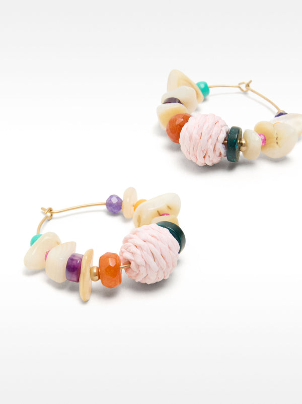Hoop Earrings With Stones