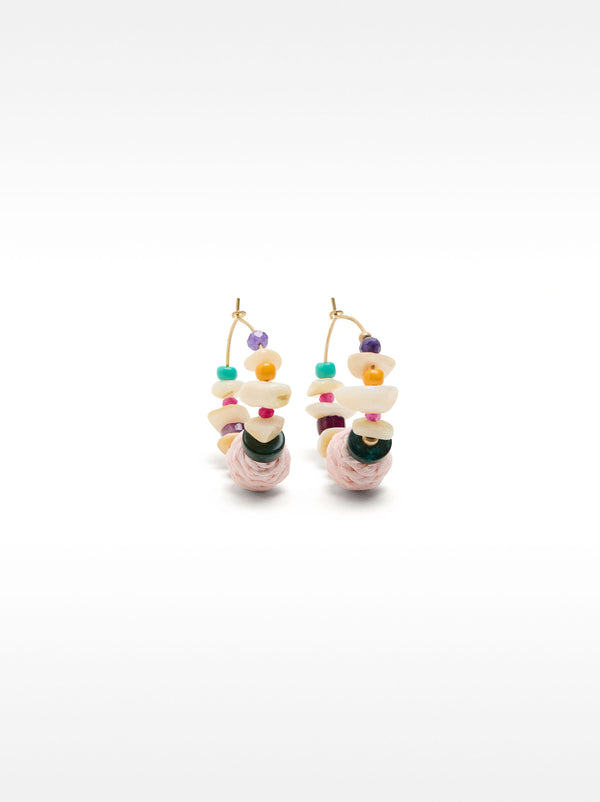 Hoop Earrings With Stones