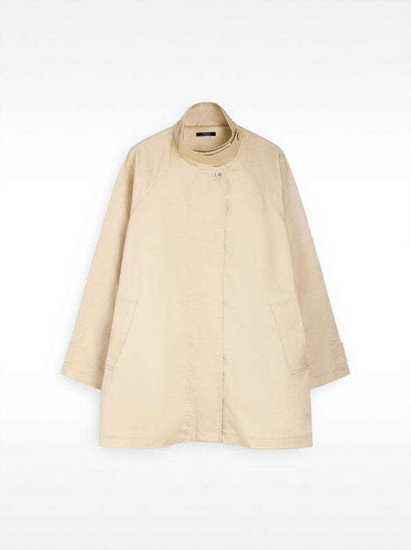 High-Neck Cotton Coat