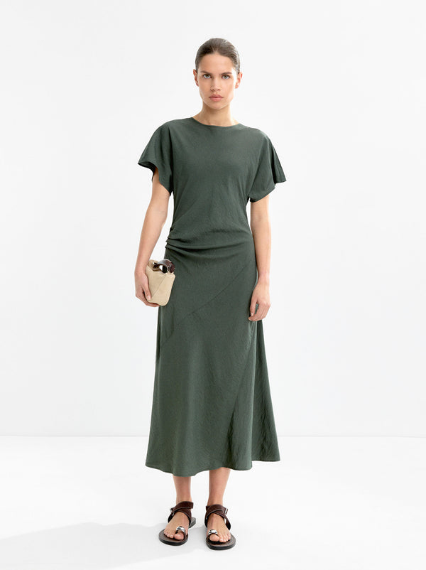 Draped Midi Dress
