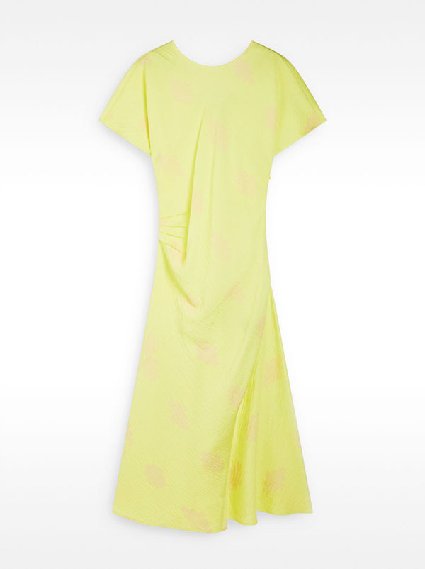 Draped Printed Midi Dress