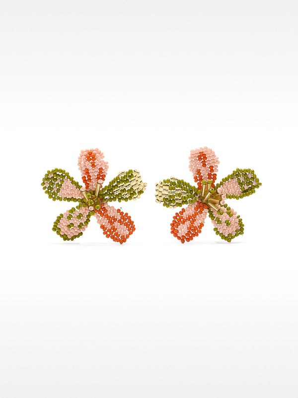 Beaded Flower Earrings