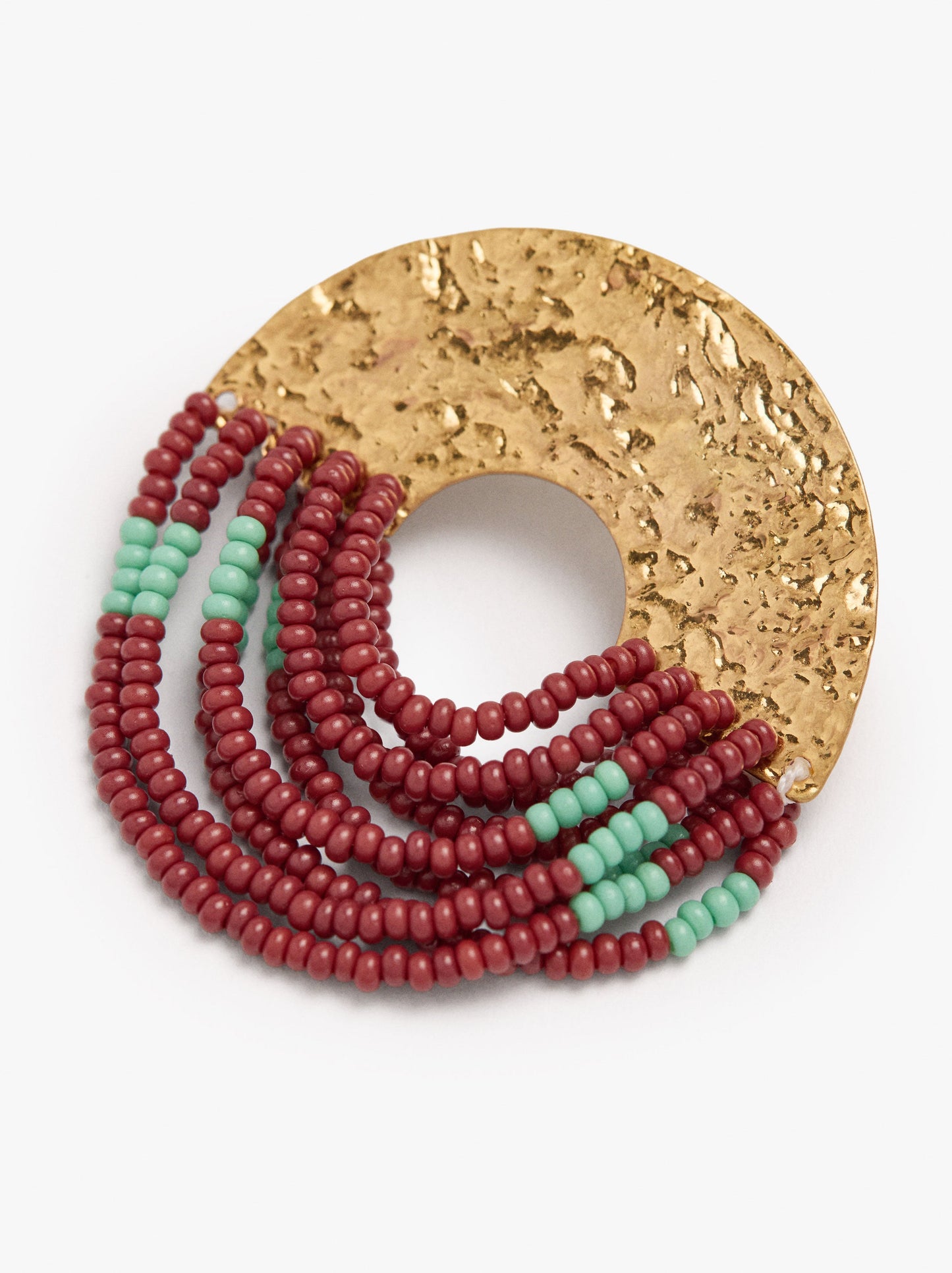 Round Earrings With Beads