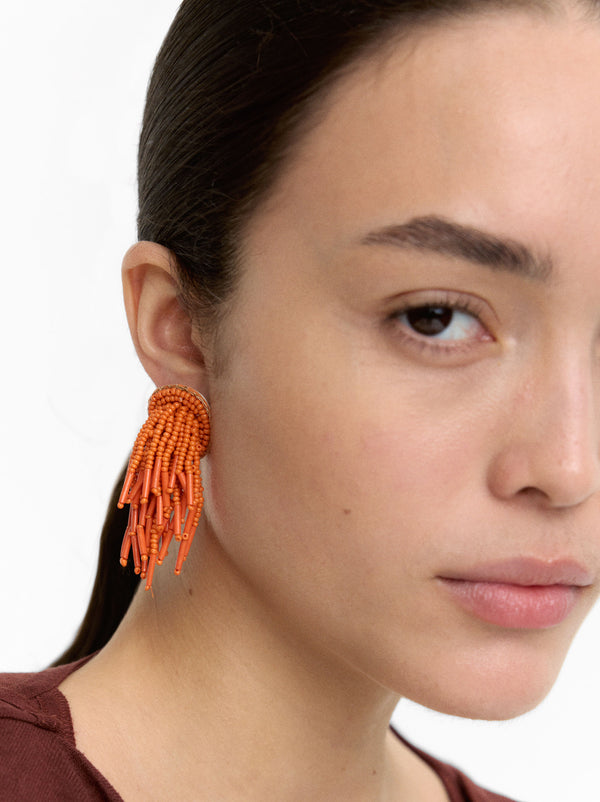 Asymmetric Earrings With Beads