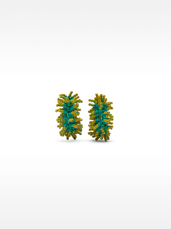 Open Hoop Earrings With Beads